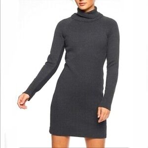 Athleta Mesa‎ Hybrid Long Sleeve Sweater Dress in Grey Size Extra Small